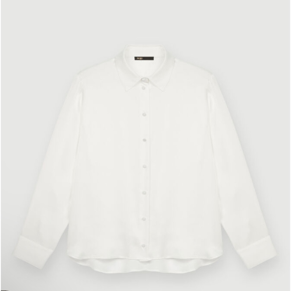 Maje White Button Down Shirt for Women - Picture 3 of 4
